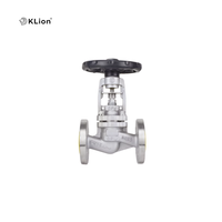 Válvula de Globo KLION RTS WJ41 SS304 316 con Sello de Fuelle y Control Manual PN16 PN25, para Aceite Caliente, Vapor y Agua a Alta Temperatura DN15