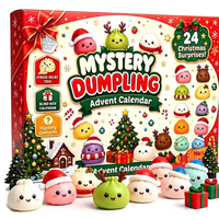 Kalender Advent Natal Squishy 2026 24 Hari Mainan Blind Box Bentuk Pangsit Slow Rising Penghilang Stres Kawaii TPR Koleksi Grosir