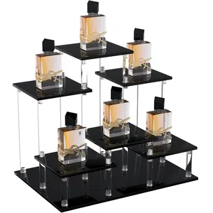 Acrylic Display Stand for Funko POP Figures 6-Tier Risers for Cupcake Dessert Perfume Storage Conutertop Holder for Decoration