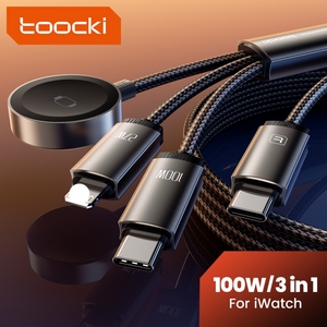 Câble <span class=keywords><strong>de</strong></span> charge rapide Toocki élégant et robuste 3-en-1 100W PD magnétique sans <span class=keywords><strong>fil</strong></span> pour <span class=keywords><strong>Apple</strong></span> Watch iPhone <span class=keywords><strong>iPad</strong></span> usage quotidien - Product Image 5