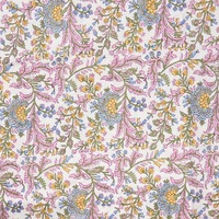 Ensemble de nappes en polyester à imprimé floral indien de haute qualité, serviettes en coton lin, couleur rose, nouveau cadeau pour la maison ou utilisation hôtelière