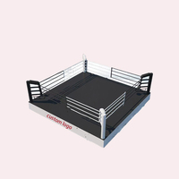 Escaliers de ring de boxe de qualité standard internationale pour ring de lutte en acier personnalisé, ring de boxe