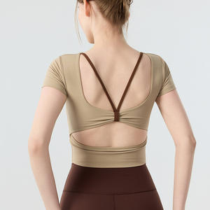 Débardeur de sport respirant et léger pour <span class=keywords><strong>femme</strong></span>, séchage rapide, extensible dans quatre directions, avec effet liftant, idéal pour l'entraînement estival - Product Image 3