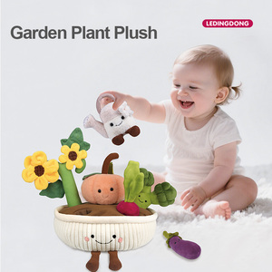 Jouets d'imitation alimentaire Montessori, plantes en peluche mignonnes, ensemble de jardin potager, ma première mini <span class=keywords><strong>ferme</strong></span> - Product Image 1