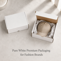 Boîte d'emballage personnalisée en carton ondulé blanc pur de qualité supérieure pour marques de mode, boîte d'expédition de luxe pour vêtements et chapeaux