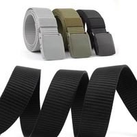 Logo personnalisé boucle en plastique décontracté noir réglable hommes formation ceintures tactiques polyester sangle toile nylon tissu ceinture