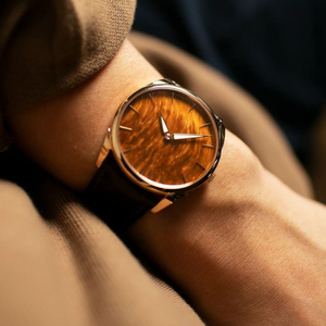 Reloj Miyota 9039 de 39 mm con Esfera de Ojo de Tigre, Cristal de Zafiro, Oro Rosa, Logotipo OEM Personalizado, Reloj de Pulsera Mecánico Ultrafino para Hombre - Product Image 4