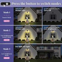 Lampe murale solaire extérieure conforme à la norme RoHS, ampoule LED tungstène blanc chaud, corps en PC, étanche IP65, alimentation par batterie CC, jardin