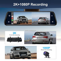 ADAS 9,66-Zoll-Streaming-Media-Spiegel DVR FHD 1080P Dashcam Videorekorder GPS BT Auto-DVR Kabelloses Carplay Android Auto Monitor