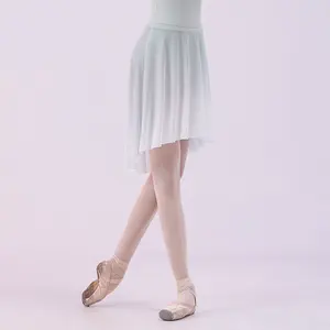 女性バレエシフォン新しい高品質グラデーションソフトネット練習レオタードショートスカート大人のエレガンスバレエダンスドレス
