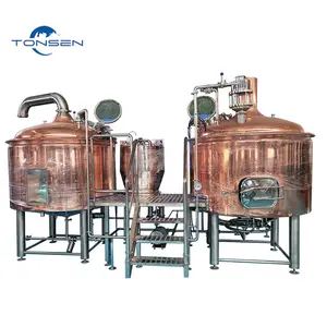 Máquina de tanque fermentador cónico equipo de cerveza de pub de cobre de acero inoxidable