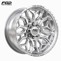 Jantes forgées FGD 24 26 28 30 pouces à rayons en H, motif multi-vis, 28*16, en alliage forgé pour RAM 2500 / 3500 HD