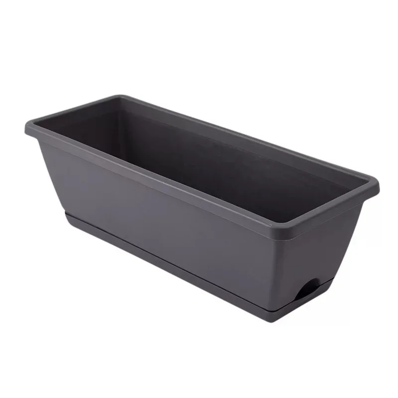 Pot de fleurs en plastique de grande taille 50x15x19cm, Pots de plantation de balcon