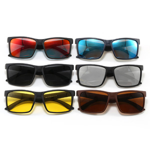 Men's Polarized Sunglasses UV400 TAC Lens PC <b>Frame</b> <b>Black</b> Quadrilateral Sports Cycling Driving Fishing Outdoor Use - Product Image 2