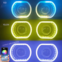 Anneaux lumineux LED acryliques modernes IDISON 5D-30E 3,0'' avec effet halo, 12V, contrôlables par application, pour masque décoratif de véhicule ou camion