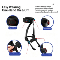 Attelle de cheville robotique d'assistance en caoutchouc, protection professionnelle unisexe réglable pour la marche, pour pied tombant, inversion et éversion