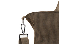 Bolsos de Hombro de Pana con Logotipo Personalizado, Extra Grandes y Resistentes, con Dos Aberturas, Bordado de Letras y Cadenas, 2-2.9L