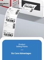 Etiquetas de Código de Barras Ecológicas Personalizadas, SKU FBA UPC EAN, Adhesivas, para Puntos de Venta, Uso Promocional, Transferencia Térmica