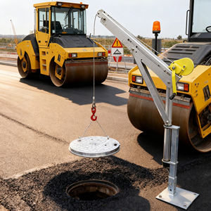 Портативная электрическая лебедка 400 кг с ручным приводом, многофункциональный подъемный кран для небольших проектов, узких пространств, кузовов пикапов, автосервисов - Product Image 3