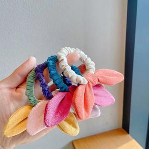 Cute Rabbit Ear Scrunchies para niños Ear Dot Hair Ties C Tie Twist Bow Wire Girls Hair Band para niños - Product Image 6