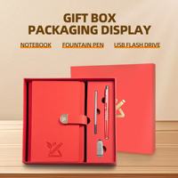 Kit de Regalo de Cuaderno de Cuero Funcional A5 con Bolígrafo y Notas Adhesivas - Pedido al por Mayor para Regalos Corporativos de Oficina