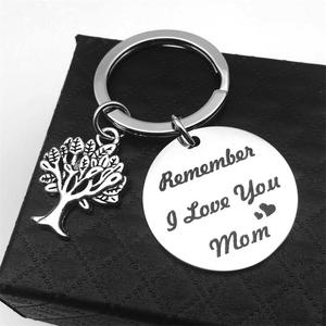 Regalo de mamá/madre e hija para madre Llavero de acero inoxidable Llavero grabado - Product Image 3