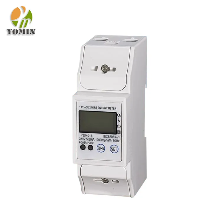 NEW Single Phase DIN-RAIL 2P Modbus Electric Power Meter LCD Digital Energy Meter RS485