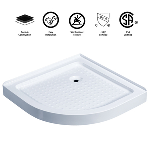 <span class=keywords><strong>Sumidero</strong></span> de ducha de baño con textura de superficie, drenaje rápido, diseño moderno blanco, resina acrílica, plato de ducha portátil festoneado Acrílico - Product Image 4