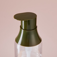 Bouteilles PET de 300, 500, 750 ml pour shampoing, savon pour le corps, lessive avec pompe à lotion plate, couleur personnalisée, emballage cosmétique pour soins personnels