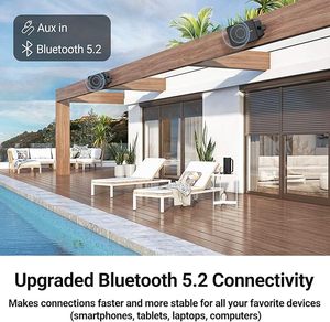 Haut-parleurs audio sans fil étanches <span class=keywords><strong>Inwa</strong></span> Outdoor pour montage mural actif/passif, 10-30W, compatibles avec application, micro intégré - Product Image 1