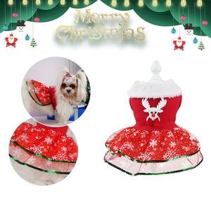 ONESTEP Hersteller Großhandel Classic Green Red Gold Print Weihnachts mann Neujahr Haustier Kostüm Winter Weihnachts baum Hunde kleidung - Product Image 2