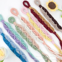 Kit de macramé DIY pour rideau perlé style bohème, fibre de polyester, boucle et sangle de rideau, tutoriel pour débutants, fournitures artisanales en gros d'usine