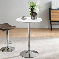 Ensemble table et chaises de bar rondes en métal réglables en hauteur, table haute minimaliste pour la maison, le balcon, les fêtes et les expositions