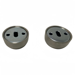Stainless Steel Ball Flange Seat 25mm Wall Mount <b>Wardrobe</b> <b>Hardware</b> Bracket Clothes Rail Holder Towel Rod Support - Product Image 2