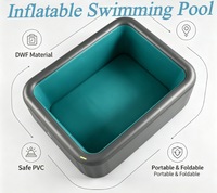 Piscina Inflable Rectangular Reforzada de Alta Resistencia, a Prueba de Fugas, para Uso Familiar y Comercial