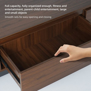 Tủ Tivi NOVA Walnut Living Room, chất liệu gỗ nguyên khối, kiểu dáng hiện đại, tích hợp ngăn kéo lưu trữ 3 tầng, có thể kéo ra. - Product Image 4