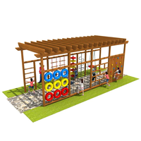 Nouveau grand coloré enfants mur d'escalade en plein air aire de jeux en bois équipement de jouets à vendre