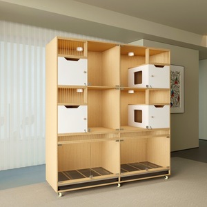 Customize Luxury Modern Wooden Multi-Tier Dog &amp; <strong>Cat</strong> <strong>Kennel</strong>/Cage <strong>for</strong> Pet Boarding and Display - Product Image 1