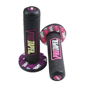 Poignées universelles de haute qualité, fond noir, multicolores, PRO, antidérapantes, en caoutchouc, pour vélo, scooter, vélo électrique, moto, guidon - Product Image 4
