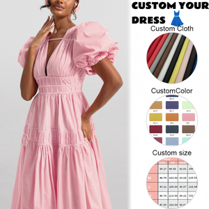 OEM ODM <strong>Clothing</strong> <strong>Manufacturer</strong> Make Own Brand Custom Low MOQ Apparel Design Service High Quality Garment Women Linen Casual Dress - Product Image 3