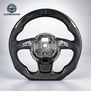 Volante Deportivo de Fibra de Carbono con Fondo Plano, Forjado a Medida y Calentado, de 3 Radios y 35 mm de Diámetro para Audi TT TTS Mk2 Mk3 8N 8S A3 A4 A5 A6 - Product Image 1