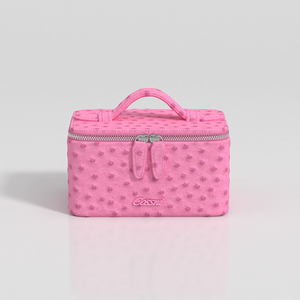 Bolsa <span class=keywords><strong>de</strong></span> almacenamiento <span class=keywords><strong>de</strong></span> cosméticos <span class=keywords><strong>de</strong></span> cuero con textura <span class=keywords><strong>de</strong></span> avestruz COSSNI, bolsas <span class=keywords><strong>de</strong></span> maquillaje <span class=keywords><strong>de</strong></span> tocador <span class=keywords><strong>de</strong></span> belleza portátil <span class=keywords><strong>de</strong></span> viaje rosa - Product Image 1