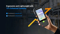 Terminal de données mobile de 4.0 pouces Android 13 avec GMS 4G PDA portable sans fil robuste 1D 2D Qr Barcode Scanner avec fente pour carte Sim