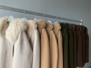 <span class=keywords><strong>Cappotto</strong></span> invernale a maniche lunghe con cerniera sottile morbido e spesso ingrosso <span class=keywords><strong>cappotto</strong></span> di lusso in lana <span class=keywords><strong>Cashmere</strong></span> a doppia faccia pelliccia di volpe da <span class=keywords><strong>donna</strong></span> - Product Image 4