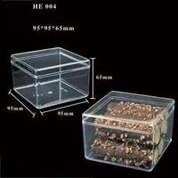 Boîtes à emporter transparentes en PS, formes carrées, rectangulaires, ovales, rondes, polygonales pour Tiramisu, Mousse, Lait de Soja, Crêpes, Gâteaux, Pâtisseries, Biscuits