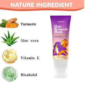 Crème dépilatoire hydratante et blanchissante au curcuma pour zones intimes – Vente en gros - Product Image 3