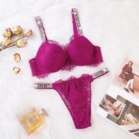 Conjunto de Lencería Sexy de Alta Calidad con Bordado Floral, Talle Bajo, con Volantes Finos, Estilo Victoria, Ropa Interior de Encaje para Mujer