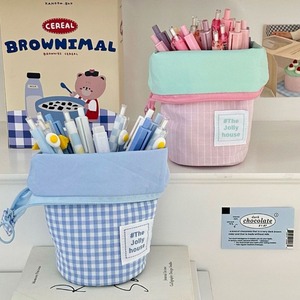 Креативные кавайные сумки для карандашей, стоящие канцелярские тканевые сумки в 4 вида цветов - Product Image 5