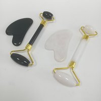 أدوات تجميل حجر تدليك الوجه من اليشم الأبيض الطبيعي 100%، مجموعة مخصصة لمدلك الوجه الأسطواني اليشم وغوا شا للعناية بالبشرة