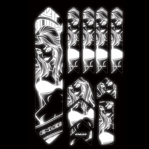 ENLEE-pegatinas para bicicleta de montaña, marco de protección 3D, pegatinas reflectantes, resistentes a los arañazos, resistentes al desgaste, pasta de repetición, cubierta protectora - Product Image 2